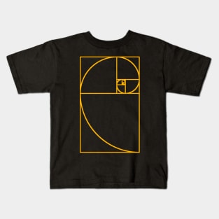 The Golden Ratio Fibonacci Spiral Kids T-Shirt